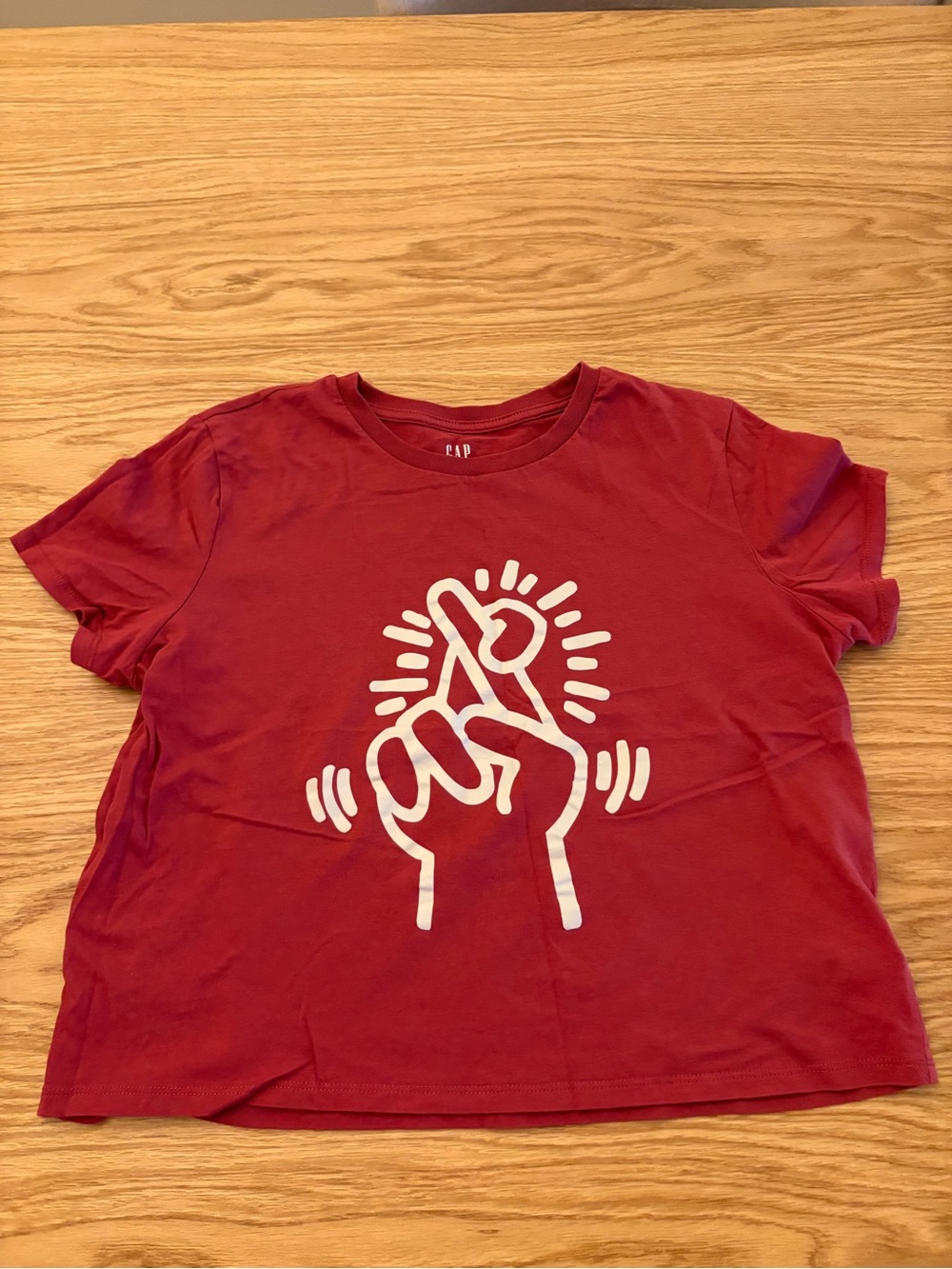 GAP crop Keith Haring Tee